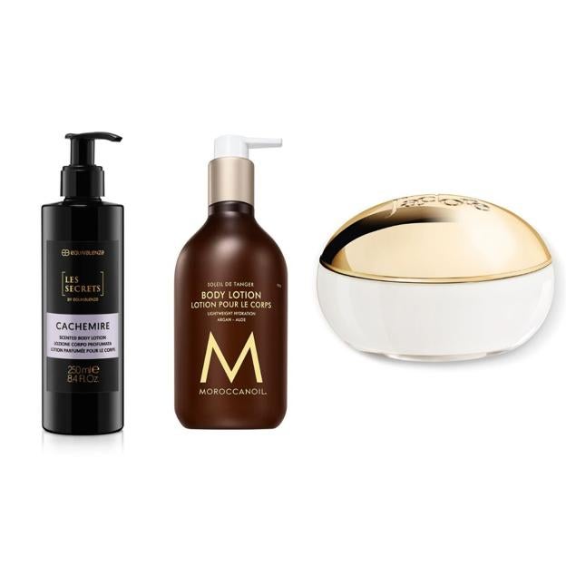„Les Secrets“ kūno sąrašas Nr. 784 „Equivalenza“ kaštai, „Moroccanoil Tangonoil“ „Soleil“ kūno losjonas ir kūno kremas j'adore Les žavingasis dior.