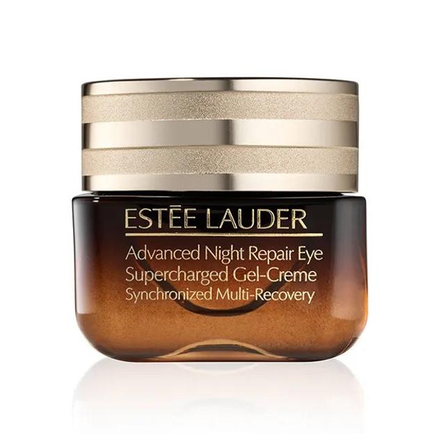 Išplėstinis nakties remonto akių gelio kremas, kurį sukūrė Estée Lauder.