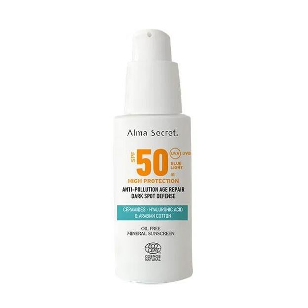 „Alma Secret“ anti-polikos veido mineralinių apsaugos nuo saulės apsaugos priemonių SPF50