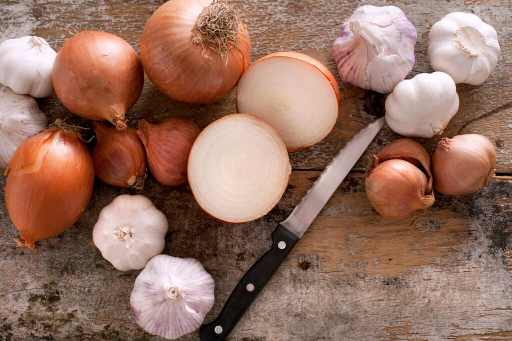 Česnakų alergija ir svogūnų alergija: simptomai, testavimas ir niuansai