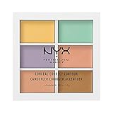 NYX profesionalios makiažo paletės spalvų koregavimas