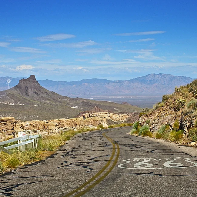 Arizona siūlo įspūdingiausius kraštovaizdžius palei 66 kelią.