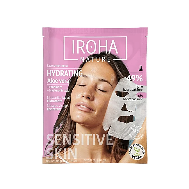 Iroha Nature Aloe Vera drėkinamoji kaukė.
