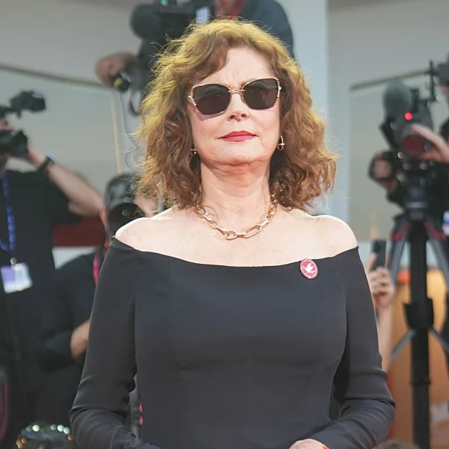 Susan Sarandon 2026 m. Venecijos kino festivalyje.